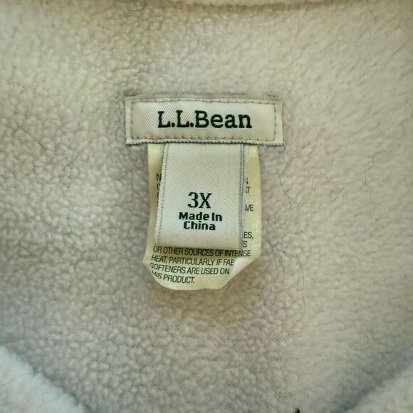 L.L. Bean Women's Fleece-Lined Flannel Shirt Button Up Red Blue Plaid $90 3X - Picture 5 of 6